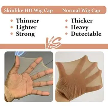 BEEOS Skinlike Real HD Wig Cap for Women, 24 Pieces Ultra-thin Invisible Brown Sheer Caps for Lace Front Wig Stretchy Stocking Wig Caps Wholesale