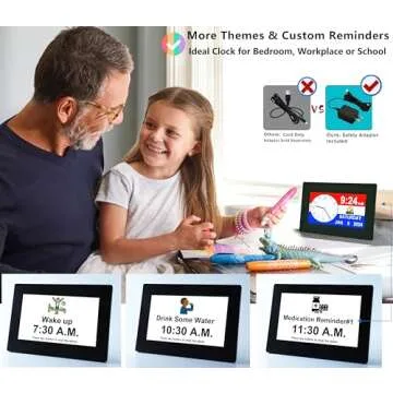 19 Alarms Talking Digital Clock for Seniors with Reminders