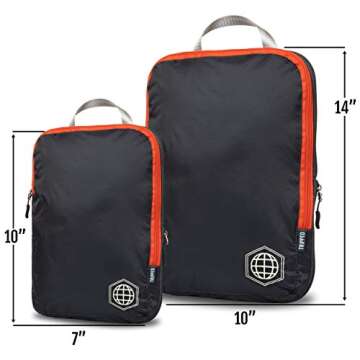 TRIPPED Travel Gear Compression Packing Cubes for Travel - Luggage and Backpack Organizer Packaging ...