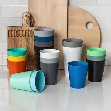 Grow Forward Premium Wheat Straw Cups Set - Eco-Friendly Tumblers