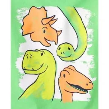 Toddler Dino Short Sleeve Graphic T-shirts for Ages 12-18 Months
