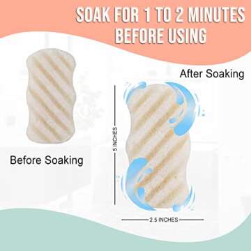 Pure SOL. Konjac Exfoliating Bath Sponge - Original Exfoliator Sponge – Konjac Sponge for Sensitiv...