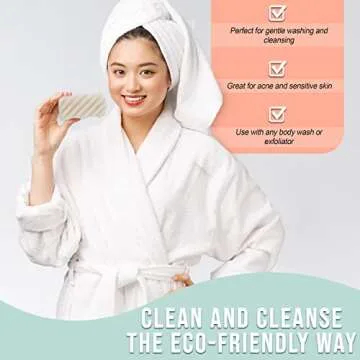 Pure SOL. Konjac Exfoliating Bath Sponge - Original Exfoliator Sponge – Konjac Sponge for Sensitive Skin - Deep Cleansing, Clean Pores, Remove Impurities - 100% Natural and Good for All Skin Types