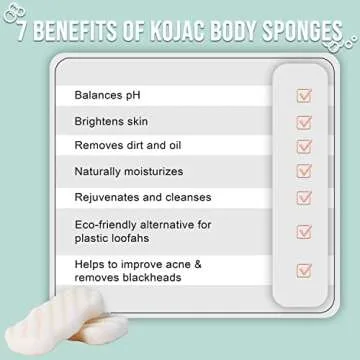 Pure SOL. Konjac Exfoliating Bath Sponge - Original Exfoliator Sponge – Konjac Sponge for Sensitive Skin - Deep Cleansing, Clean Pores, Remove Impurities - 100% Natural and Good for All Skin Types