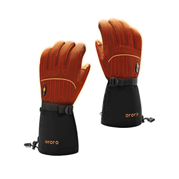 ORORO Heated Gloves for Women and Men, Rechargeable Heated Motorcycle Ski Gloves (Charger Not Includ...