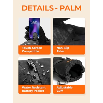ORORO Heated Gloves Rechargeable for Winter Activities