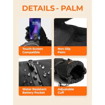 ORORO Heated Gloves Rechargeable for Winter Activities