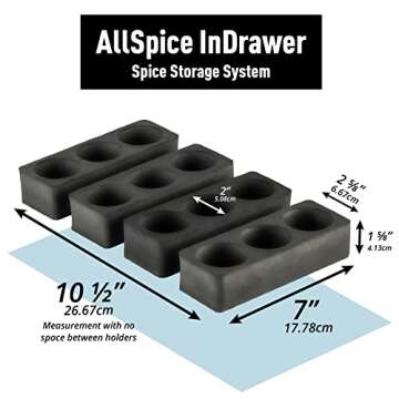 AllSpice InDrawer Spice Rack Organizer - Efficient Storage