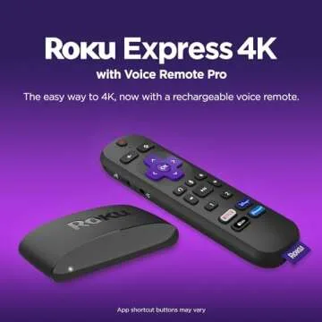 Roku Express 4K Pro - Voice Remote, 4K HDR Streaming, Find Remote