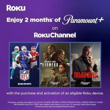 Roku Express 4K Pro with Voice Remote Pro - Roku Streaming Device 4K/HDR, Rechargeable Roku Remote, Hands-Free Controls, Lost Remote Finder, Free & Live TV - Amazon Exclusive