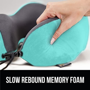 Gorilla Grip Memory Foam Travel Neck Pillow - Ergonomic Support
