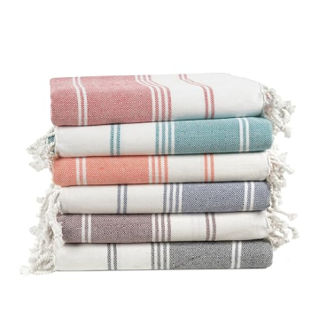 LANE LINEN Oversized Beach Towels 6 Pack - Ultra Soft & Absorbent