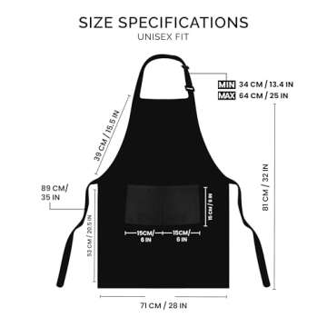 Utopia Kitchen 2 Pack Bib Apron, Adjustable with 2 Pockets, Water and Oil Resistant, Cooking Kitchen...