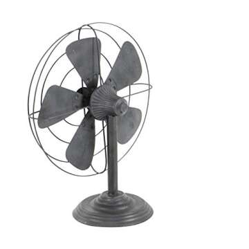 Deco 79 Metal Fan Decorative Sculpture in Black