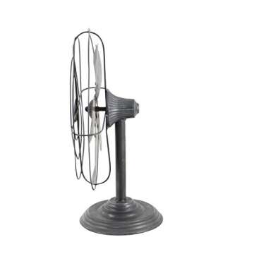 Deco 79 Metal Fan Decorative Sculpture in Black