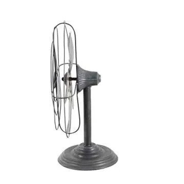 Deco 79 Metal Fan Decorative Sculpture in Black