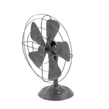 Deco 79 Metal Fan Decorative Sculpture in Black