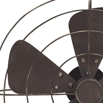 Deco 79 Metal Fan Decorative Sculpture in Black