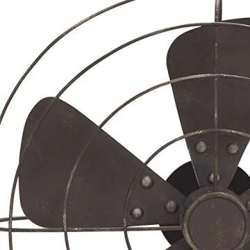 Deco 79 Metal Fan Decorative Sculpture in Black
