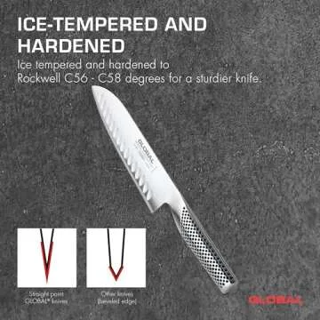 Global 7" Hollow Ground Santoku Knife G 80