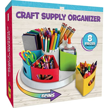 Hapinest Rotating Art Supply Organizer for Kids Storage Solution