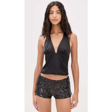 Elegant Lioness Opulence Halter Top in Black - Shop Now!