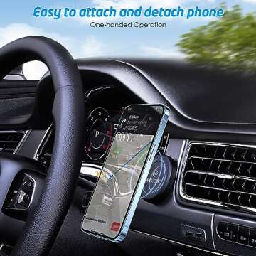 WixGear Universal Flat Stick On Dashboard Magnetic Car Mount Holder for Cell Phones