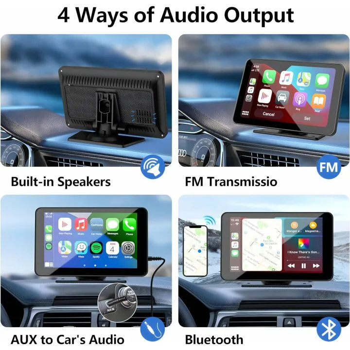 7" HD Apple Carplay Screen with GPS & Wireless Android