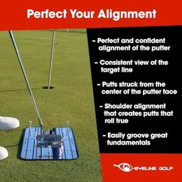 EyeLine Golf Classic Putting Mirror - 17.5" x 9.25" Alignment Training Aid Used by Top Tour Pros for Consistent Setup, Checks Eyes-Shoulders-Putter Face for Improved Accuracy, Indoor-Outdoor Practice