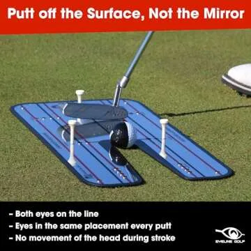 EyeLine Golf Classic Putting Mirror - 17.5" x 9.25" Alignment Training Aid Used by Top Tour Pros for Consistent Setup, Checks Eyes-Shoulders-Putter Face for Improved Accuracy, Indoor-Outdoor Practice