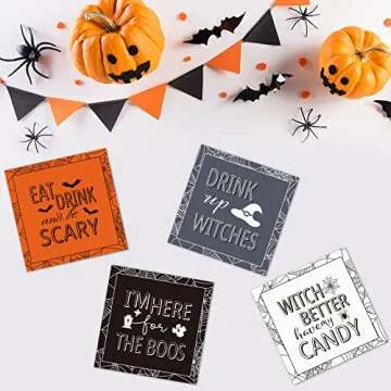 48pcs Halloween Party Napkins for Spooky Celebrations