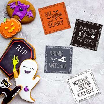 48pcs Halloween Party Napkins for Spooky Celebrations