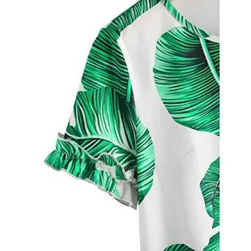 Floerns Palm Leaf Print Dress - Perfect Summer Style!