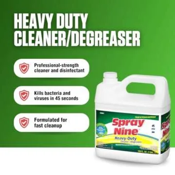 Spray Nine 26801 Heavy Duty Cleaner, Degreaser & Disinfectant for Kitchens, Bathrooms, Yard Equipment, Automotive & Industrial 1 Gallon (Pack of 1)