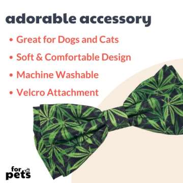 Huxley & Kent Bow Tie for Pets | Mary Jane (Small) | Bow Tie Collar Attachment | Fun Bow Ties for Dogs & Cats | Cute, Comfortable, and Durable | H&K Bow Tie for Pets