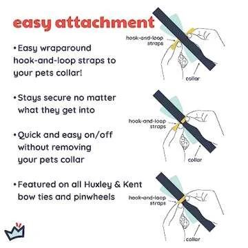 Huxley & Kent Bow Tie for Pets | Mary Jane (Small) | Bow Tie Collar Attachment | Fun Bow Ties for Dogs & Cats | Cute, Comfortable, and Durable | H&K Bow Tie for Pets