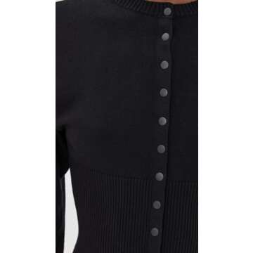 Lioness Women's Head in The Clouds Cardigan, Onyx, Black, XXS