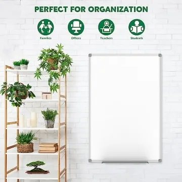 Lockways Magnetic White Board 48x36, Premium Erase Board