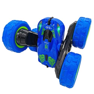 Threeking RC Stunt Car with Lights - 360 Flips