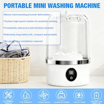 Portable Mini Washing Machine for Underwear & Small Clothes