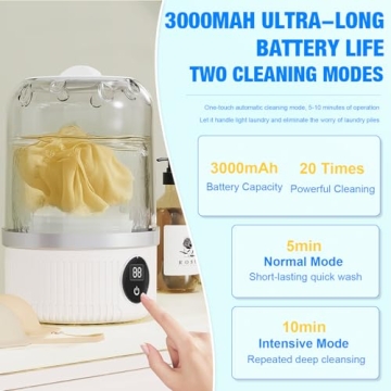 Portable Mini Washing Machine for Underwear & Small Clothes