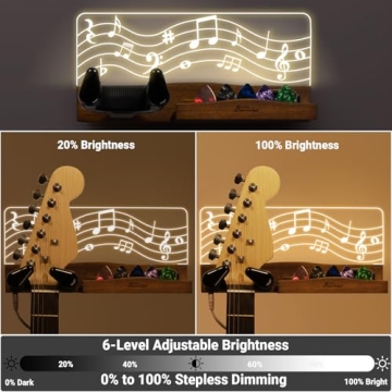 Guitar Wall Mount with LED Light Ideal for Guitar Lovers