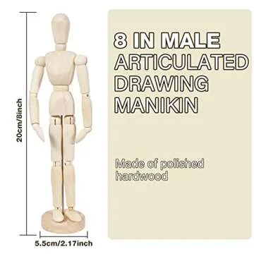 Flexible 8" Poseable Mannequins - Art Figures for Artists