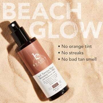 Self Tanning Face Mist - USA Made with Natural & Organic Ingredients, Sunless Tanning Spray for Fake Tan, Facial Water Spray for Streak-Free Tan, Face Tanner Mist for Natural Glow