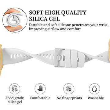 Watbro Soft Silicone Sport Band for Garmin Forerunner 45