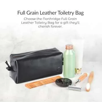 Premium Leather Toiletry Bag for Travel and Gifts
