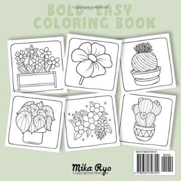 Flowers & Plants Bold and Easy Coloring Book: for Adults and Kids