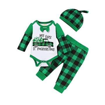 Esobrerie Baby Boy's St. Patrick's Outfit Perfect for Photos
