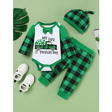 Esobrerie Baby Boy's St. Patrick's Outfit Perfect for Photos