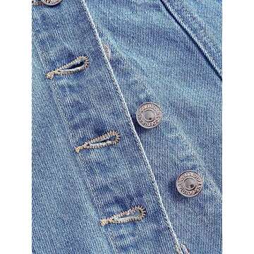 SweatyRocks Women's Strapless Button Down Slim Fit Denim Crop Tube Top with Flap Pocket Light Washed XS